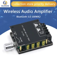 zk 1002l 100wx2 mini bluetooth 5 0 wireless audio power digital amplifier board stereo amp dc 12v 24v