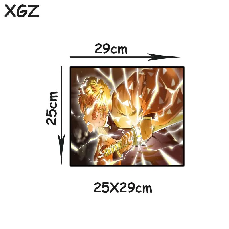 

XGZ Large Game Mouse Pad Black Lock Edge HD Anime Print Demon Slayer Kimetsu No Yaiba Computer Office Desk Table Mat Non-slip