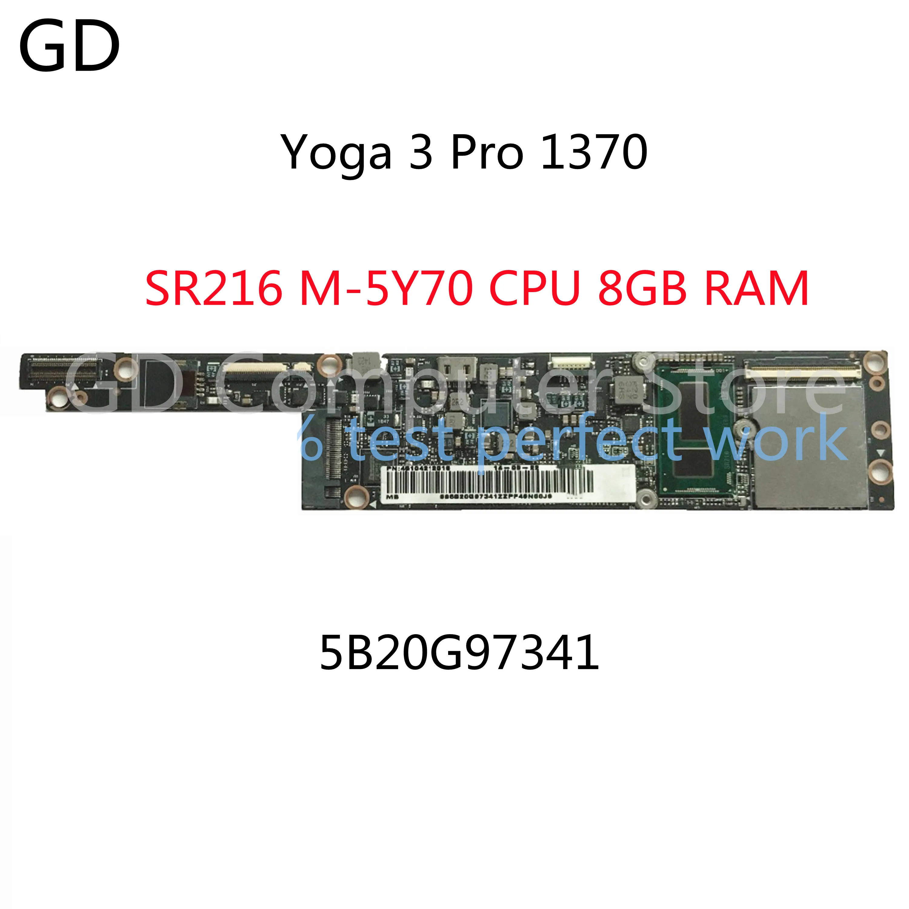 GD оригинальная материнская плата для ноутбука Lenovo Yoga 3 Pro 1370 с SR216 M-5Y70 CPU 8GB NM-A321 U2