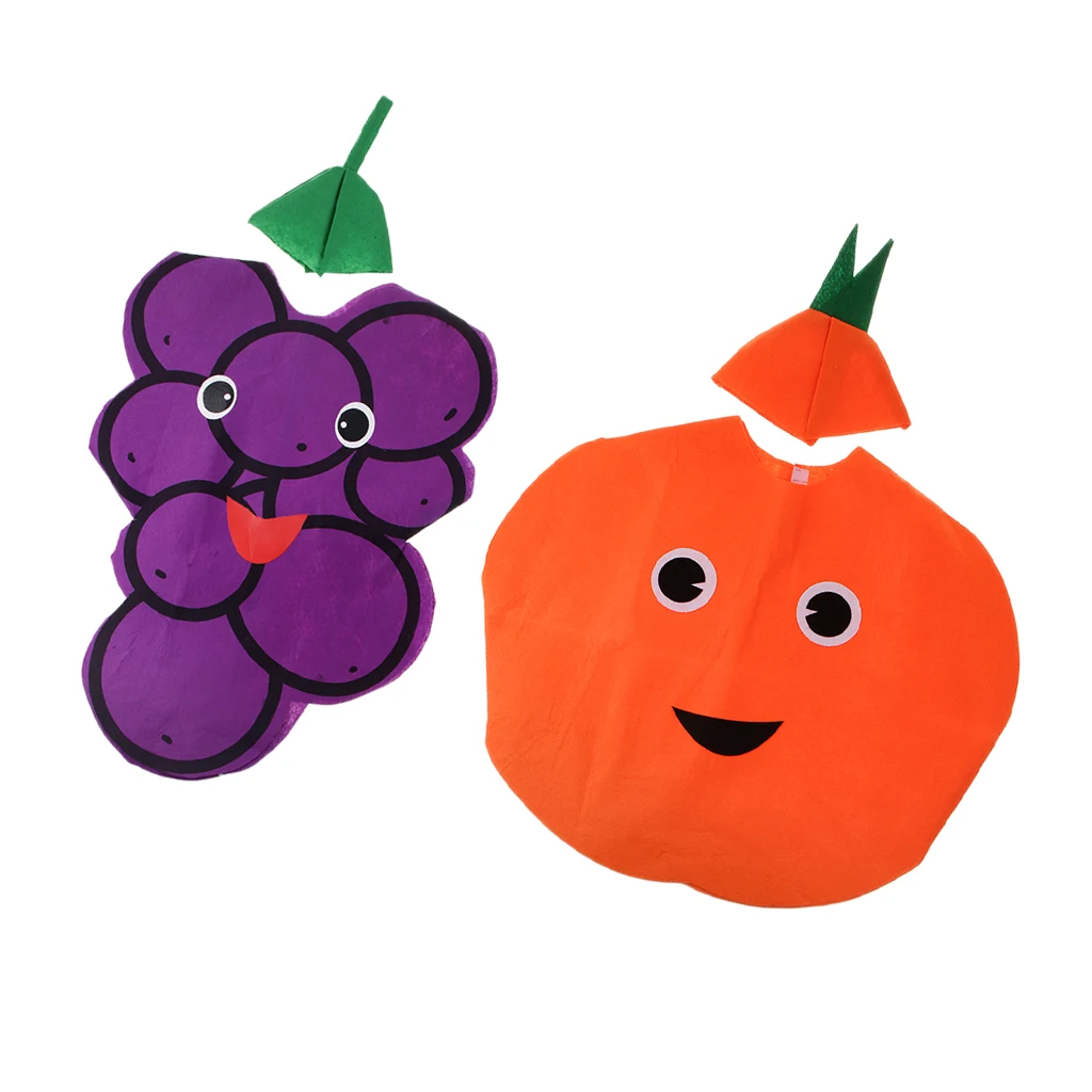 

Комплект из 2 предметов; Детский костюм с изображением винограда и апельсина; комплект со шляпой; нарядное платье