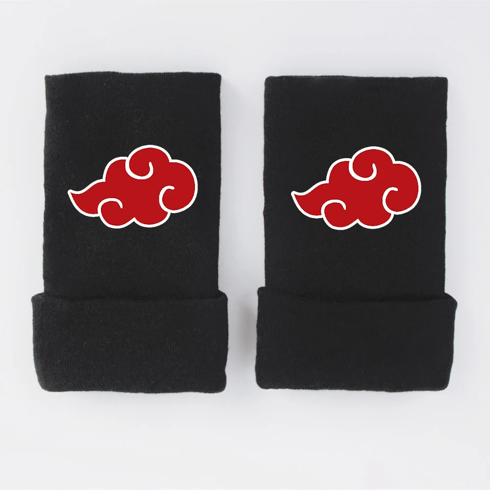 Горячая аниме ниндзя половина пальца перчатка Косплей Шаринган Akatsuki символ