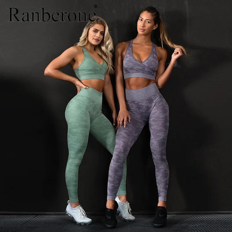 Лидер продаж камуфляжные штаны для йоги с высокой талией спортивные бесшовные