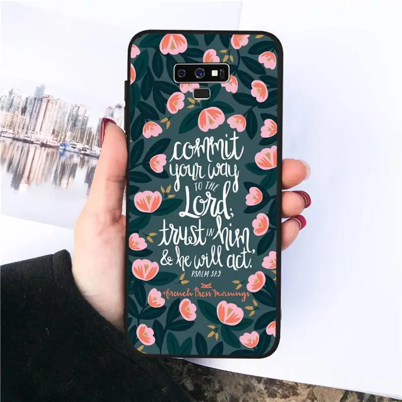 

Bible Quotes Phone Case For Samsung S20 Ultra S7 edge S8 S9 S10 plus note9 10 20 A50 51 71