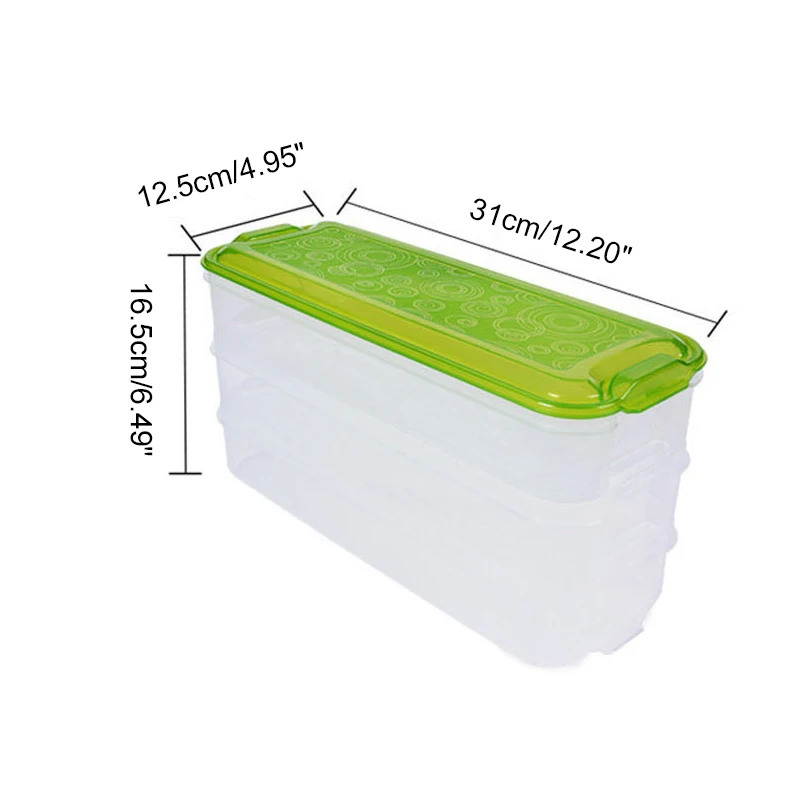 

Rectangular Transparent Organizer PP Plastic Refrigerator Storage Box Kitchen Egg Food Storage Box Sealed Meat Fruits Box