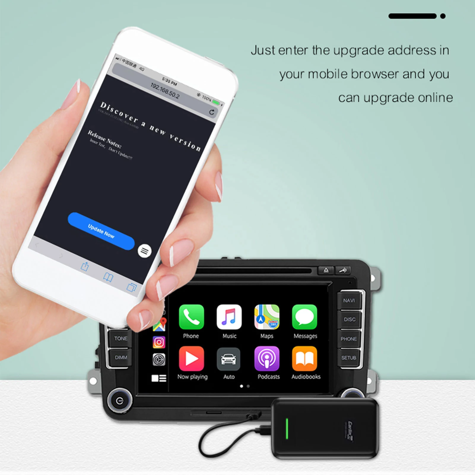 $66.32 Carlinkit 3.0 For Apple Wireless CarPlay Activator Dongle Plug And Play Car Multimedia Player Auto Connection Kit Aux USB Hot