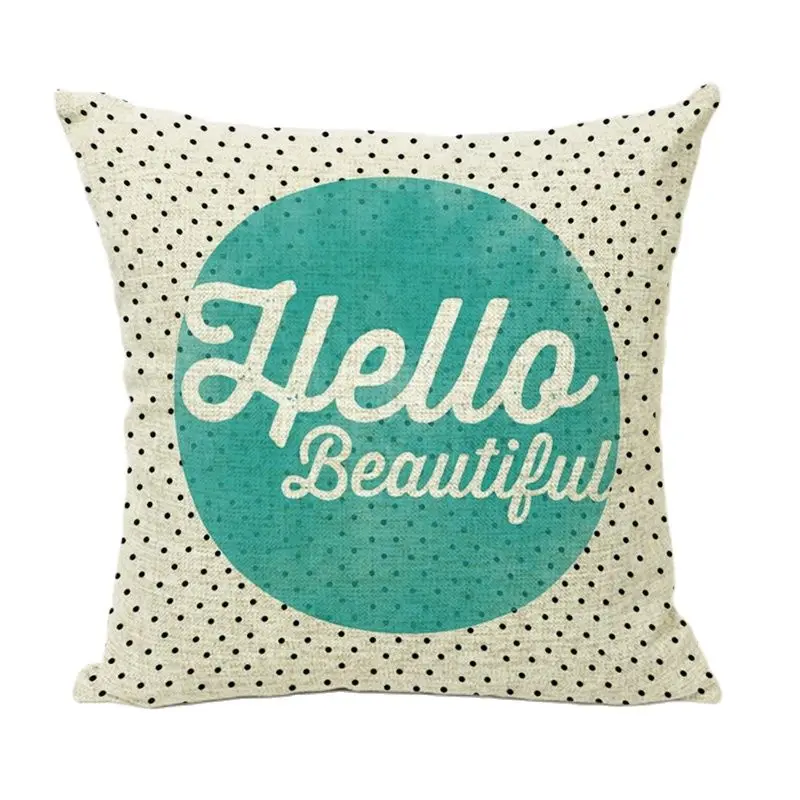 Чехол на подушку в горошек с надписью Hello Beautiful Darling для детей Декор дома дивана