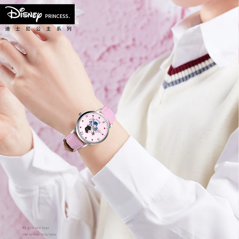 Оригинальные детские часы Disney с белоснежным рисунком модные милые