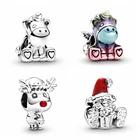 KOJ Мультяшные бусины для женщин, милых мальчиков, девочек, рождественские бусины Санта-Клауса, подходят для оригинальных браслетов с подвесками в подарок