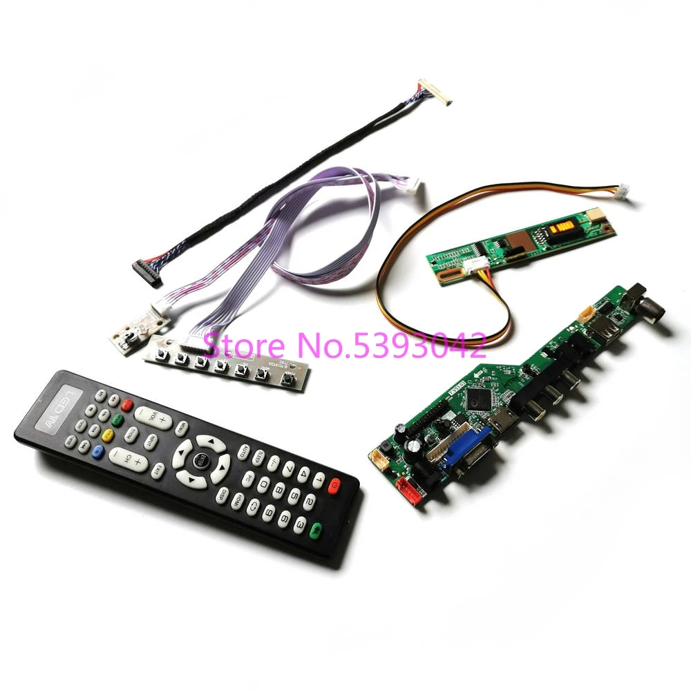 Для LTN156AT01 A01/B01/B02/B03/B04/D01/D02/D03 1 с холодным катодом (CCFL) ПК LVDS 30 контактный 1366*768 USB + VGA AV