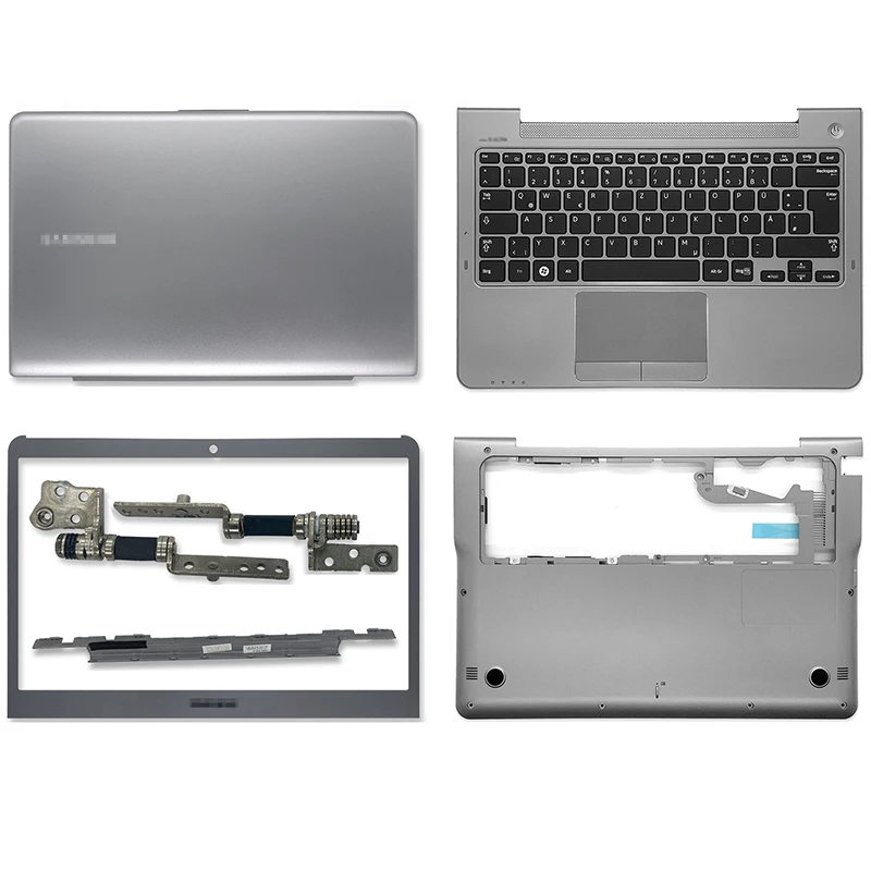 

Новинка для Samsung NP535U3C NP535U3B NP530U3C NP530U3B задняя крышка ЖК-дисплея/передняя рамка/петли/Упор для рук/Нижняя крышка серебристый корпус