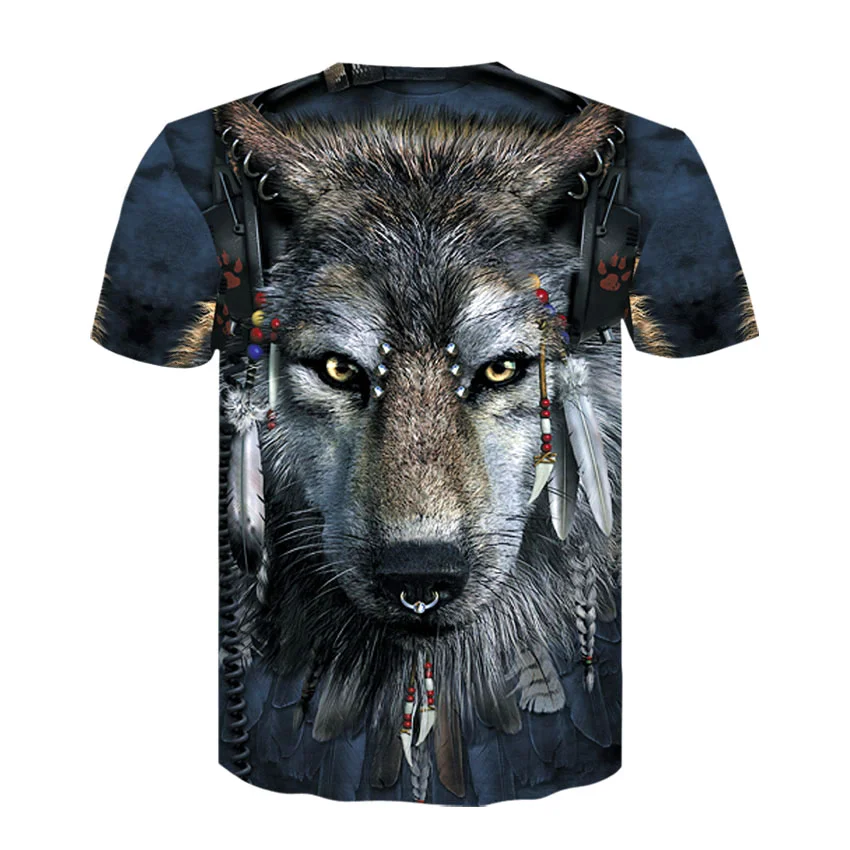 

Male Fashion T-shirt Male 2021 Newest Wolf 3D Print Animal Cool Funny T-Shirt Men Short Sleeve Summer Tops T Shirt Tshirt 2021