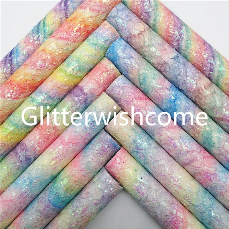 Ткань Glitterwishcome 21x29 см Размер A4 сетчатая блестящая ткань стрелка искусственная