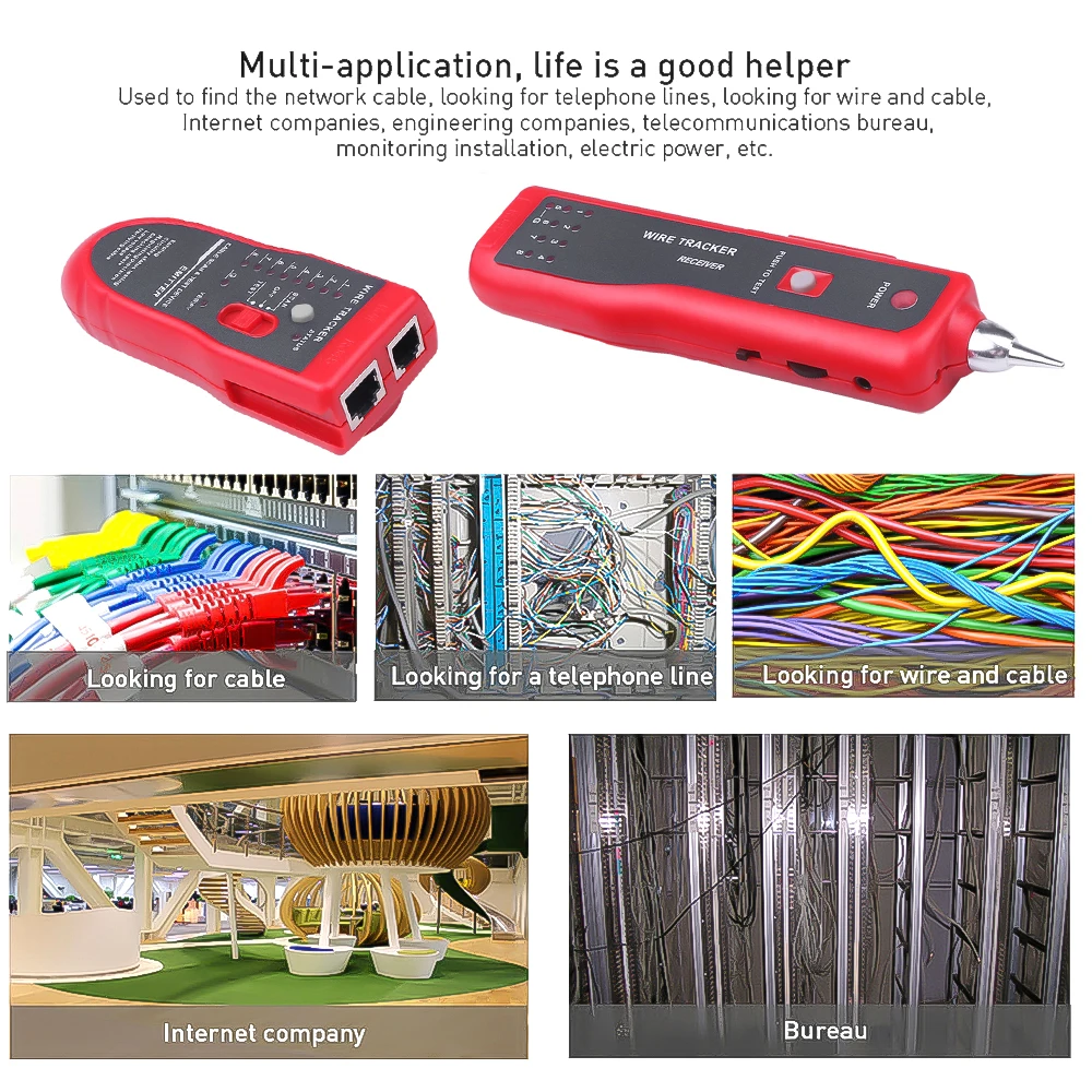Тестер сетевого кабеля RJ45 Cat5e Cat6 UTP FTP кабельный видоискатель RJ11 трекер