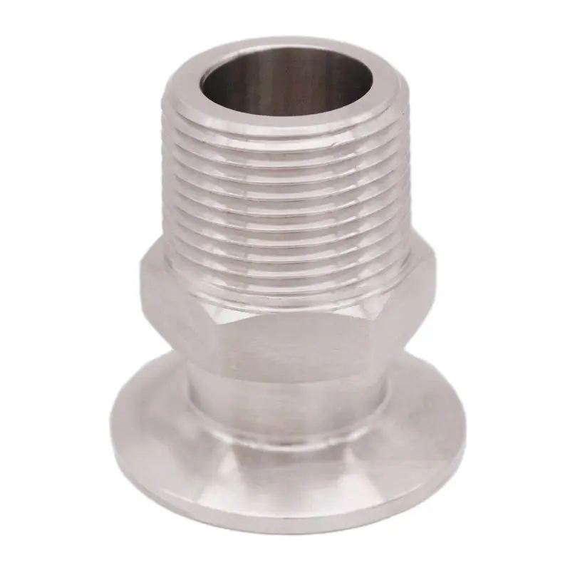 1," TC x 1" Мужской NPT, SS304, 3A стандарт, Homebrew Клевер фитинг, пивоваренное оборудование, санитарное оборудование