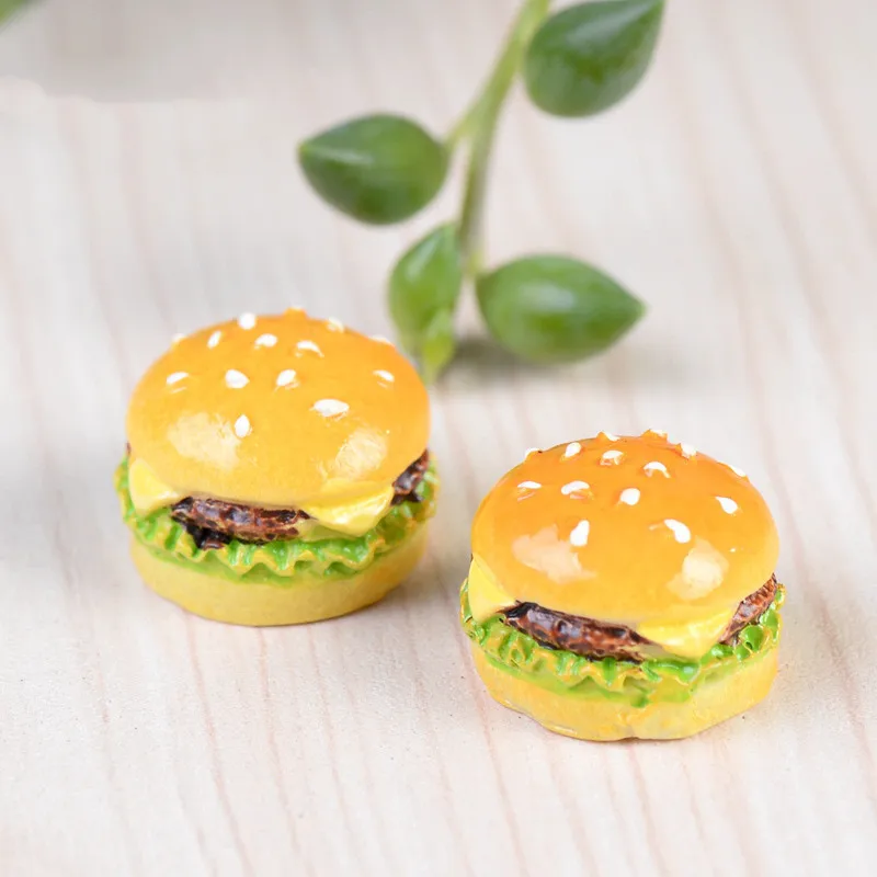 2 шт. Мультяшные мини-модели гамбургеров аниме фигурки Повседневная сборка