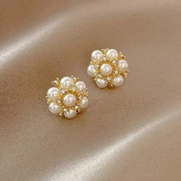 2021 korean new fashion geometric pearl earrings female classic simple earrings female fashion earrings female jewelry gifts