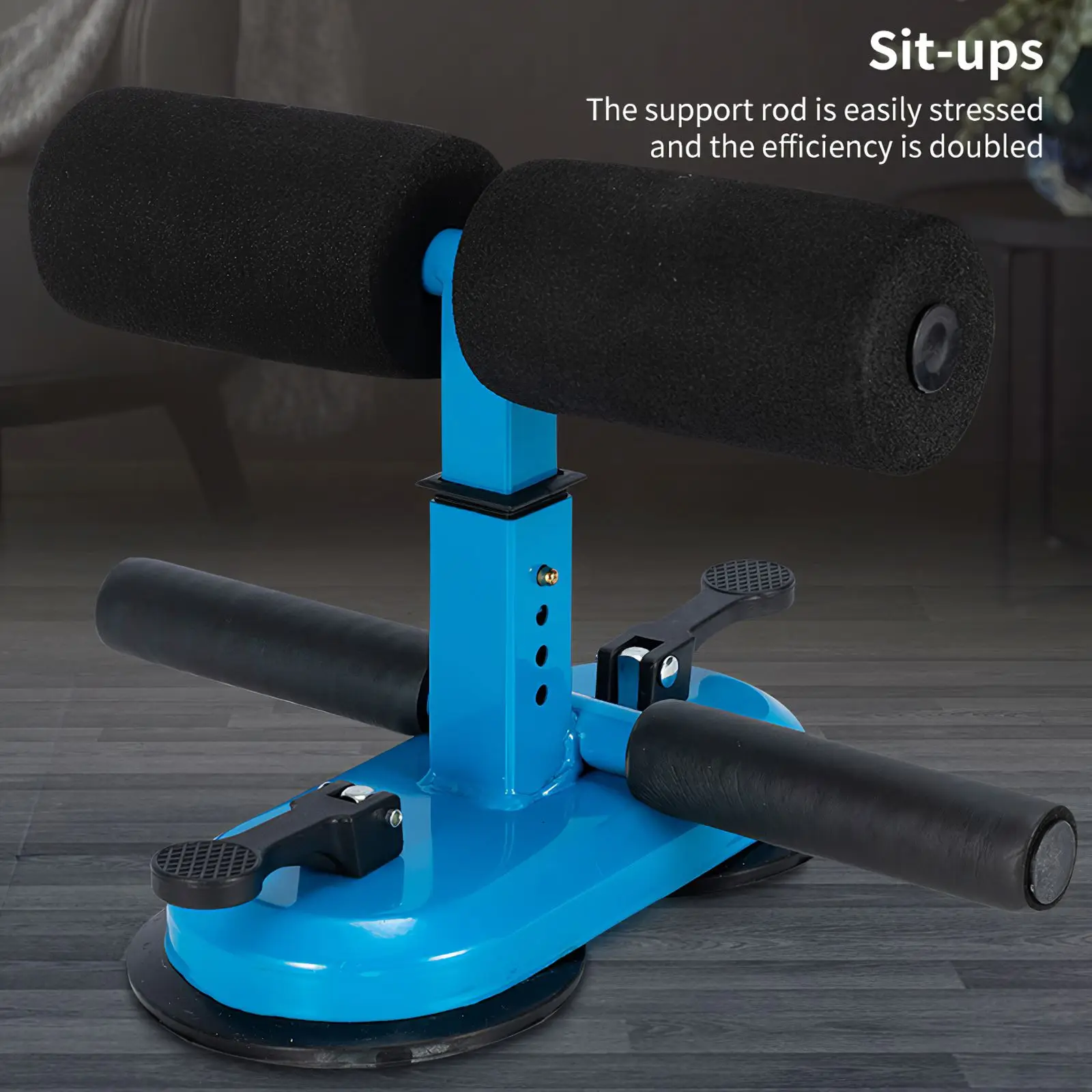 

Sit Up Assistant Ankle Support Abdominal Core Workout Fitness Sit Ups Bar Portable Situp Suction Home Gym Double Suction Cup