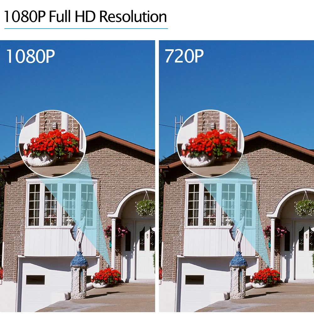 Фото Беспроводной дверной звонок с углом обзора 166 °, Wi-Fi, 1080P №5