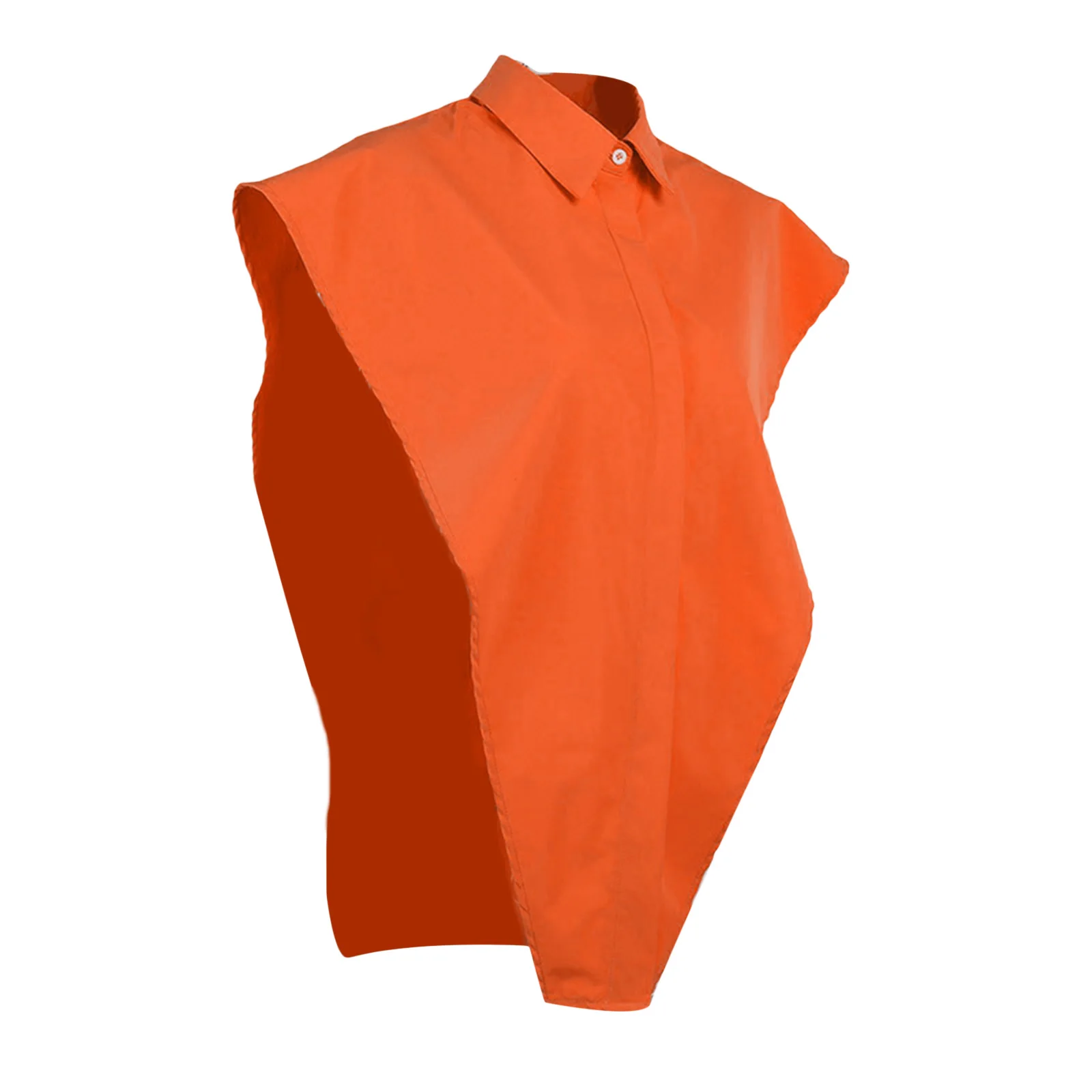 

Female Waistcoat, Adults Solid Color Turn-Down Collar Sleeveless Shirt Tops for Summer, S/M/L