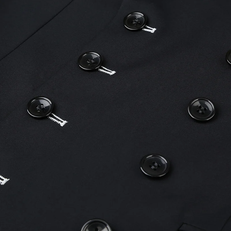 

Men Slim Fit Fashion Business Casual Double Breasted Blazers Jacket Coat Trousers Wedding Groom Party Skinny 2 Pcs Suits Pants