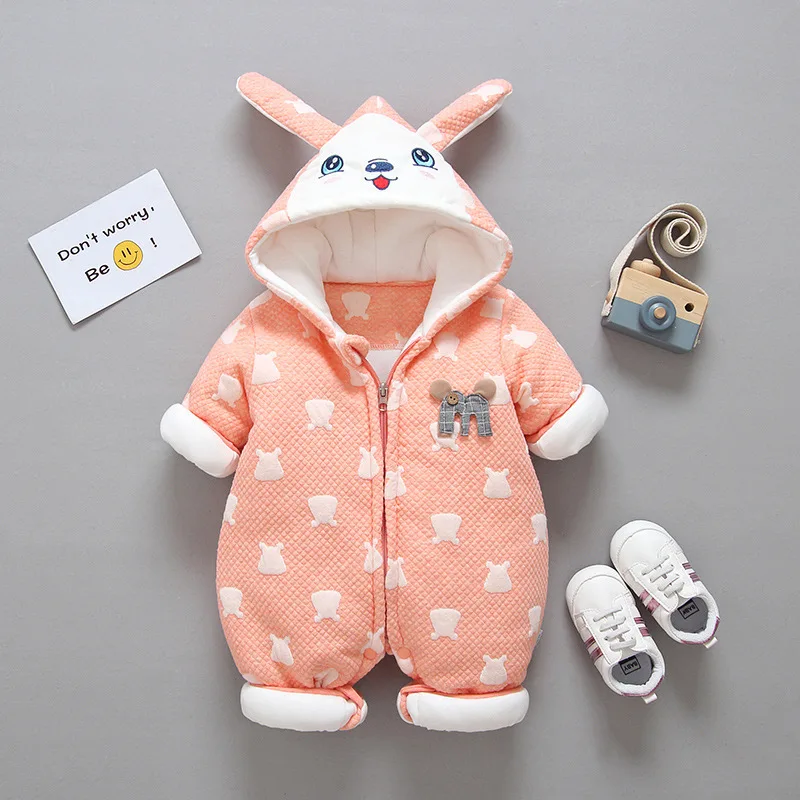 Высокое качество новинка 2019 года зимний костюм для малышей Комбинезоны девочек