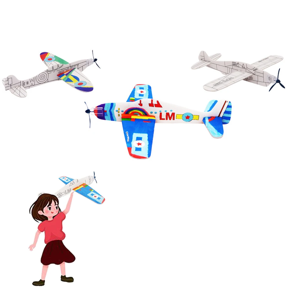 

24xDIY Painting Foam Plane Gliders Hand Throw Flying Planes Toys for Kids Pinata Loot Party Bag Fillers Favors Wedding Birthday