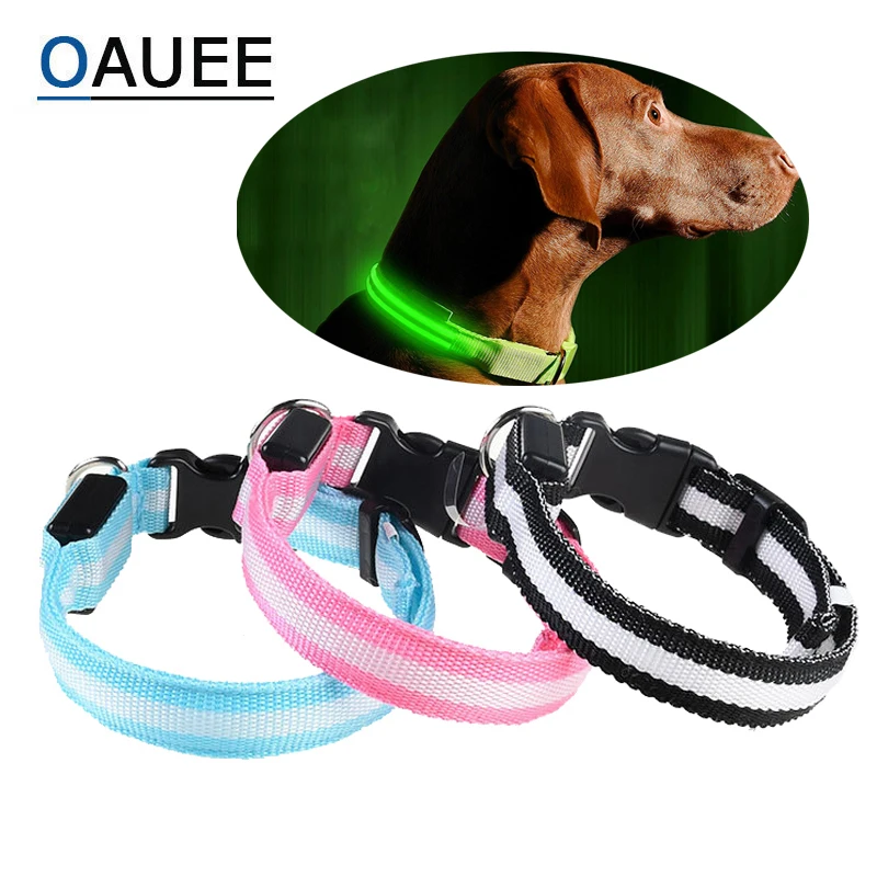 

New USB Charging Led Dog Collar Anti-Lost/Avoid Car Accident Collar For Dogs Puppies Dog Collars Leads LED Supplies Pet Products