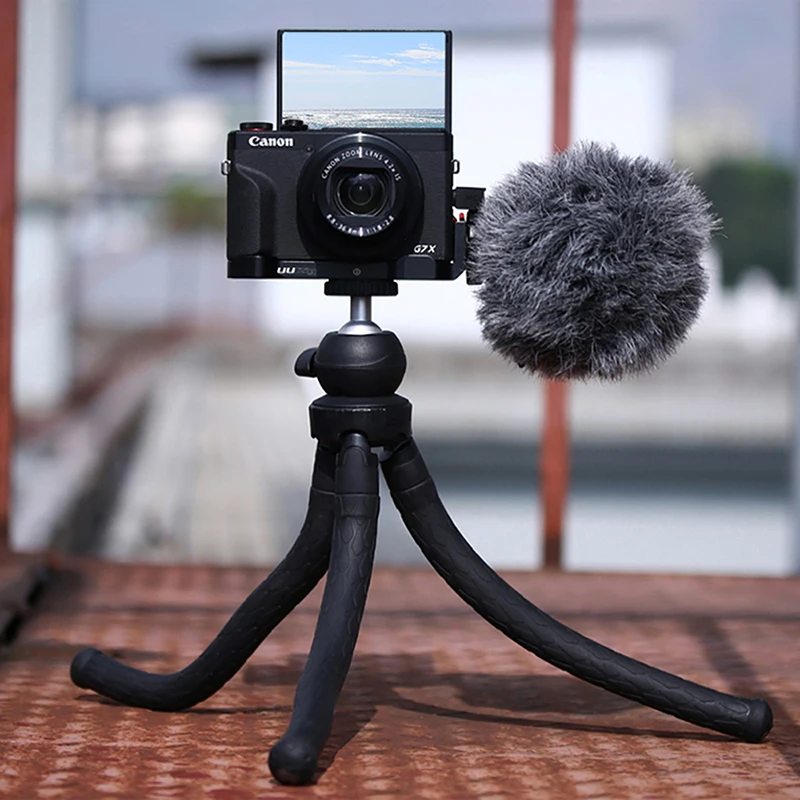 UURig C G7X Vlog L Plate для Canon Mark III металлическая подставка с холодным башмаком микрофона