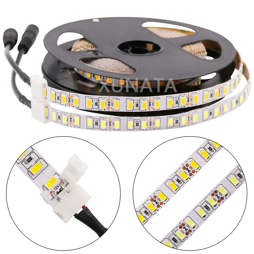 5m Led Strip Light 12V DC 5630 5730 120LED/M 600 Pixel 50cm 1m 2m 3m 4m Flexible Led Tape White/Warm White with DC Connector