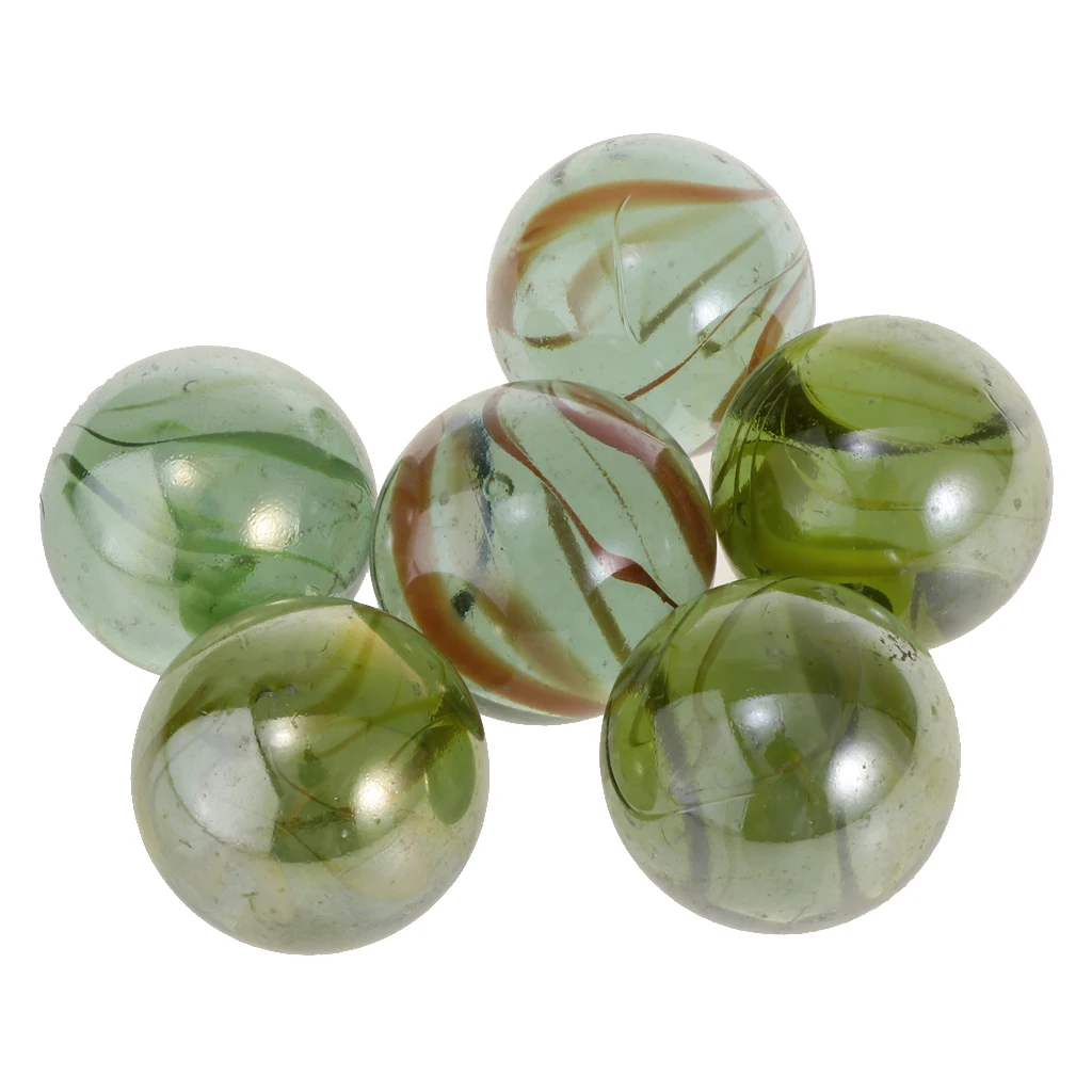 

6Pcs Glass Marbles Balls Vintage Toys Game for Kids Collectors Play Toy