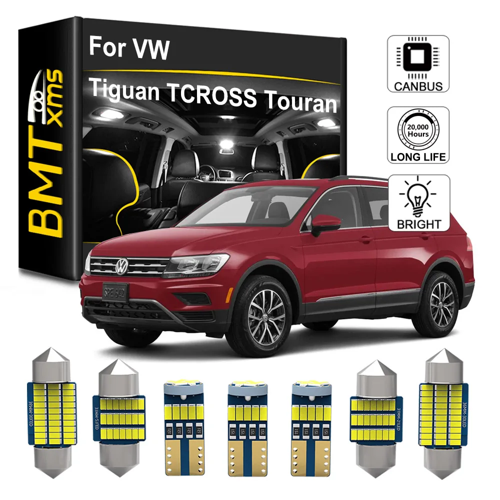 

BMTxms LED Interior Light For Volkswagen VW TCROSS C11 Tiguan 5N AD1 Touareg 7L 7P Touran 1T1 1T2 1T3 5T1 2004 2012 2014 2019
