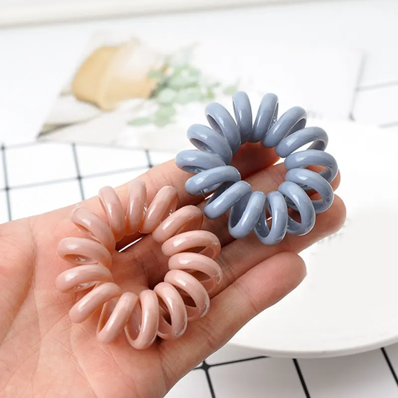 1 шт. негабаритных телефонный провод волосы кольцо резинка для волос обтянутая