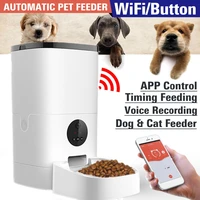 videobuttonwifi 4l6l automatic pet feeder smart cat dog food dispenser remote control app timer for puppy dogs cats bowl
