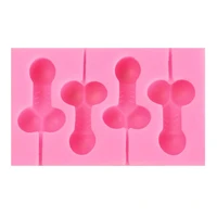 penis shape lollipop mold silicone form for stand cake decoration chocolate fondant 3d organ soap mould crafts baking tool