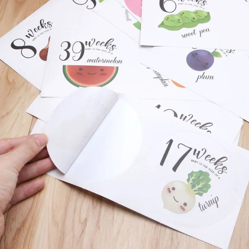 

W3JF 28 Pcs Pregnancy Weekly Belly Growth Stickers Maternity Week Sticker - Pregnant Expecting Photo Prop Keepsake