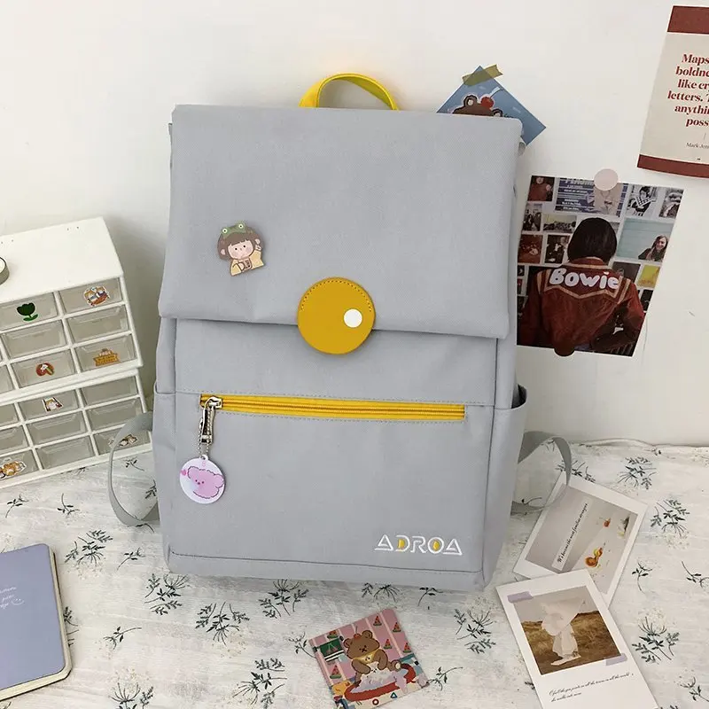 

Fashion High Quality Bookbag Women Book School Bag Backpacks for Teens Teenagers Girls Japanese Schoolbag Backpack USB Charging