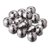 50pcs lot 4 6 8mm stainless steel flat spacer beads for diy jewelry making charms necklace bracele accessories wholesale bulk