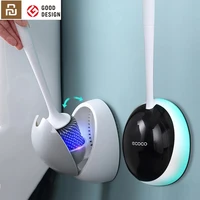 new xiaomi home silicone toilet brush for wc accessories drainable toilet brush wall mounted cleaning tools bathroom accessories