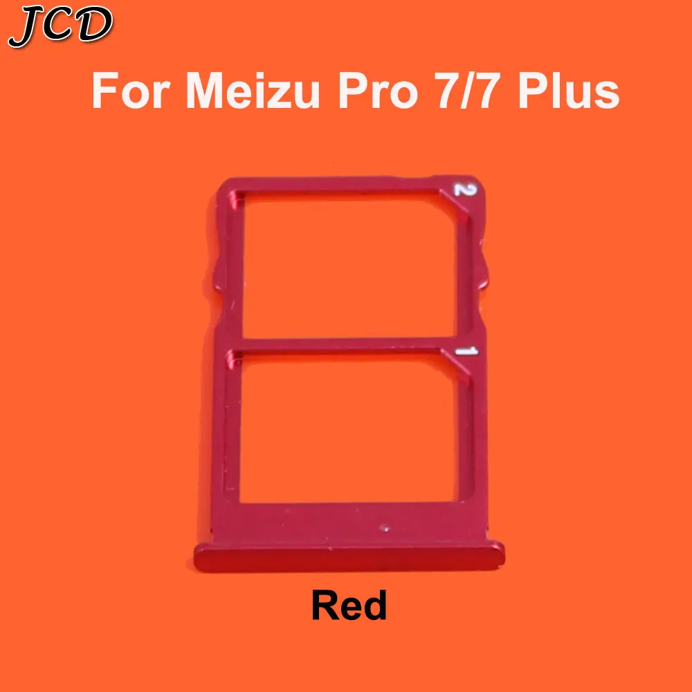 For Pro 7 7plus Red JCD лоток для sim-карты слот Держатель адаптеры для Meizu Pro5/Pro6 Pro 6 S/Pro 7 7plus Запасные детали дешевые аксессуары - Цвет: For Pro 7 7plus Red