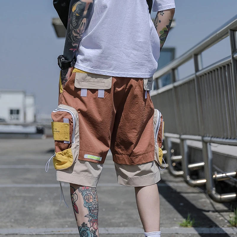 Шорты мужские хипстерские с множеством карманов модные штаны карго в стиле