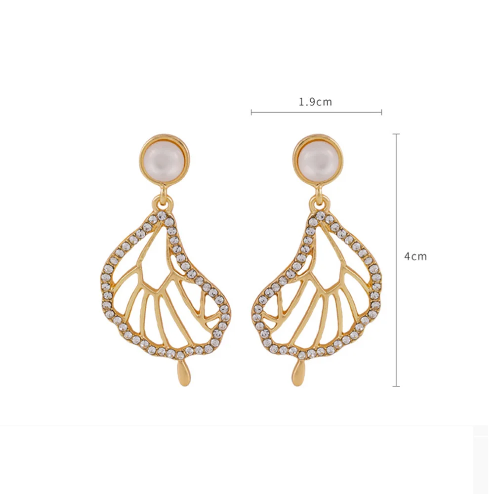 

Fashion Luminous Exquisite Leaf Earrings For Women Delicate Microcrystal Zircon Temperament Jewelry Pendant Accessories