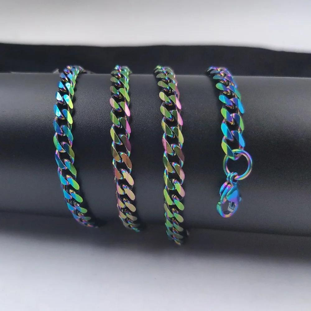 ЛГБТ панцирная кубинская звено Женская Базовая из нержавеющей стали Панк новая