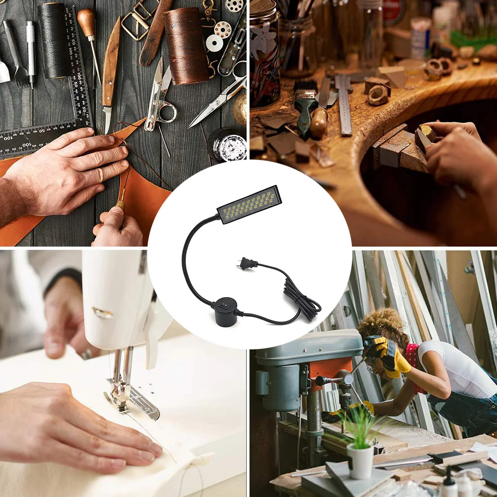 

15/30 LED Sewing Machine Light AC110-265V LED Working Gooseneck Light Lamp Machine Accessories Luminaire Drop Shipping