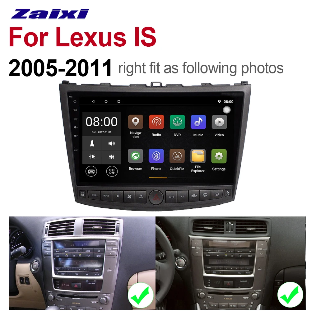 Автомагнитола ZaiXi для Lexus IS IS200 Android мультимедиа GPS аудио стерео 2005 ~ 2011 навигация в