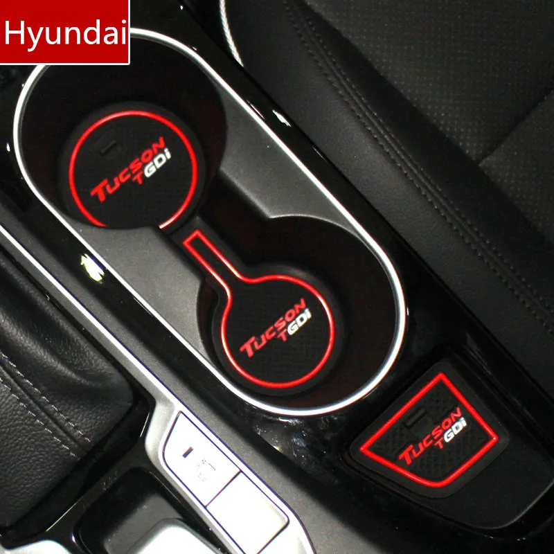 For Hyundai Tucson 2019 Door Slot Pad Mat 3D Rubber Interior Cup Cushion Groove Lnterior Anti Slip Car Styling | Автомобили и