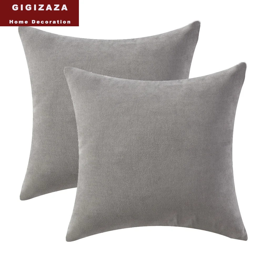 Современные однотонные фиолетовые бархатные наволочки для дивана кровати