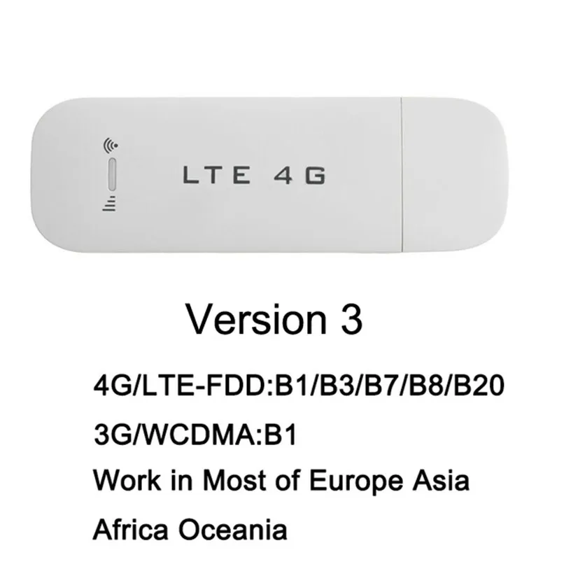 version 3 TianJie 3G/4G USB Беспроводной Wi-Fi роутер 4G LTE/FDD Автомобильный USB модем Мини Wi-Fi Флешка sim-карта для передачи данных Мобильная точка доступа Модем Ключ - Цвет: version 3