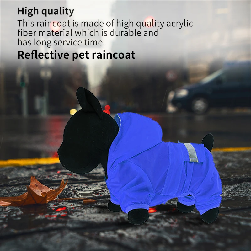 

Pet Double-Layerpet Double-Layer Raincoat Reflective Raincoat Pet Dog Clothes Dog Raincoat With Hood