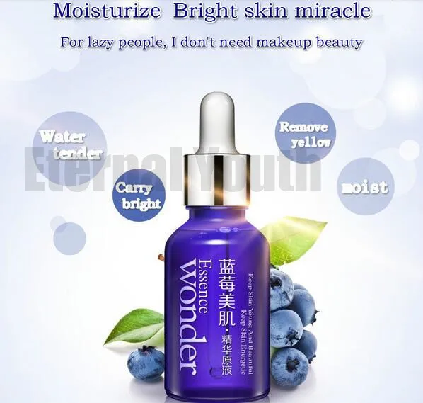 

2x Ageless Blueberry Essence Acid Facial Liquid Lifting Firming Moisturizing Shrink Pores Anti-wrinkle Elite Fluid 15ml