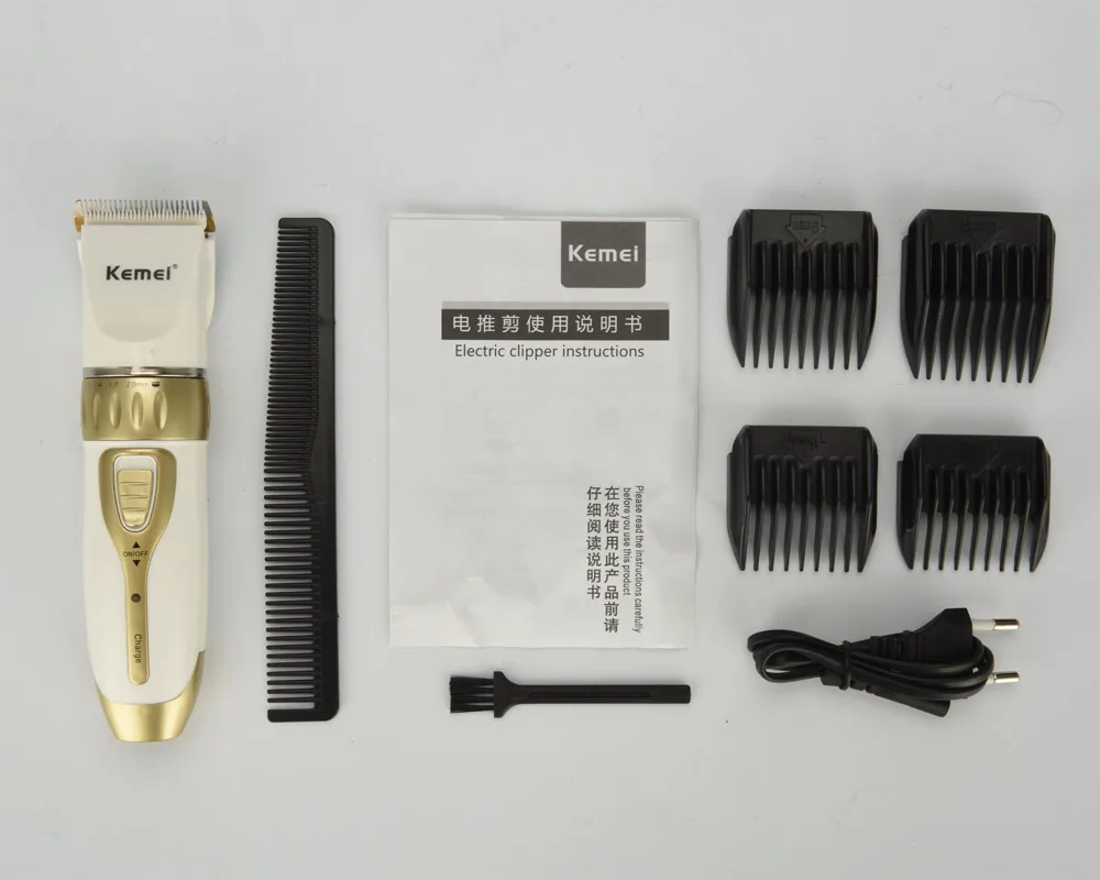 

kemei rechargeable hair clipper professional hair trimmer electric razor barber cutting beard trimmer shaving machine men D42